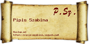 Pipis Szabina névjegykártya
